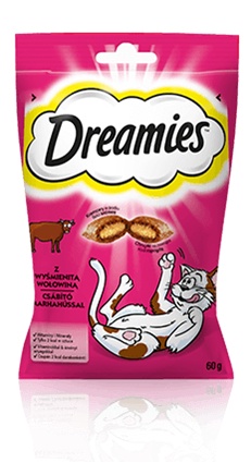 Лакомство для кошек Dreamies Snacks, говядина, 0.06 кг