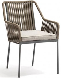 Ēdamistabas krēsls Home4you Andros 21180 21180, pelēka/gaiši brūna, 56 cm x 57 cm x 85 cm