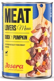 Mitrā barība (konservi) suņiem Josera Meat Lovers Duck with Pumpkin, pīles gaļa/gaļa/ķirbis, 0.4 kg