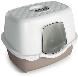 Кошачий туалет Stefanplast Chic Indoor Filter 590007TAU, белый/бежевый, закрытый, 560 x 390 x 390 мм