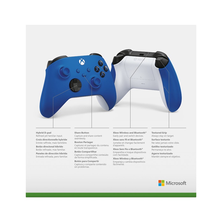 Игровой контроллер Microsoft Xbox Series Controller QAU-00002 Shock Blue, синий