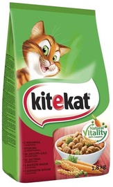 Сухой корм для кошек Kitekat Natural Vitality, говядина/овощи, 1.8 кг
