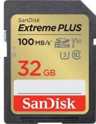 Mälukaart SanDisk Extreme Plus, 32 GB, 100 Mb/s - 60 Mb/s