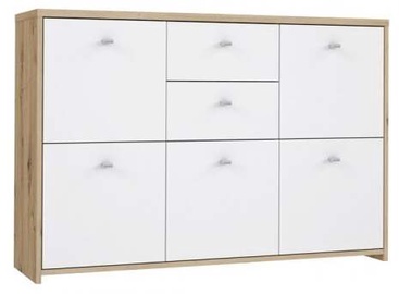 Kumode Forte Best Chest SQNK233-C804, balta/ozola, 29.6 x 113.9 cm x 77.3 cm