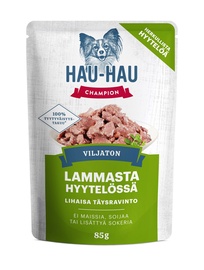 Mitrā barība (konservi) suņiem Hau-Hau, jēra gaļa, 0.085 kg