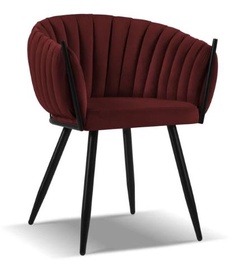 Valgomojo kėdė Micadoni Home Levin, matinė, raudona, 62 cm x 53 cm x 79 cm