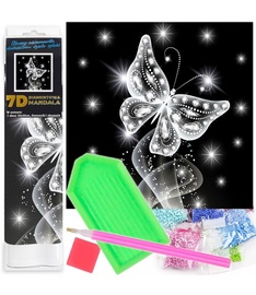 Mozaīka Norimpex Mandala 7D White Butterfly 1006556, daudzkrāsains