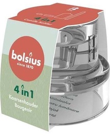 Svečturis Bolsius 4in1, stikls, 6.9 cm, caurspīdīga