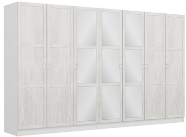 Гардероб Kalune Design Kale Country 2466, белый, 52 см x 135 см x 190 см, с зеркалом