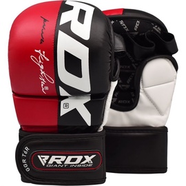 Перчатки для ММА RDX Grappling Rex T6 Plus GGR-T6R-S+, белый/черный/красный, S