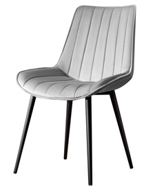 Стул для столовой Kalune Design Venus 107BCK1130, матовый, черный/серый, 45 см x 51 см x 90 см, 4 шт.