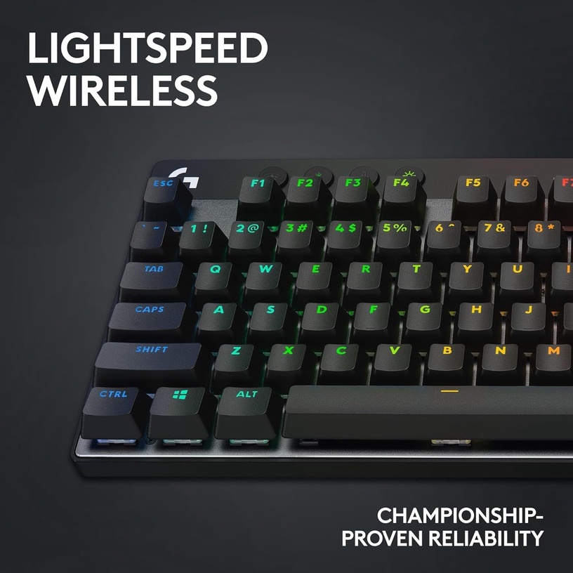 Klaviatuur Logitech G Pro X TKL GL Tacticle, EN, must, juhtmeta