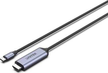 Kabelis Unitek USB Type-C, HDMI 2.1, 1.8 m, melna