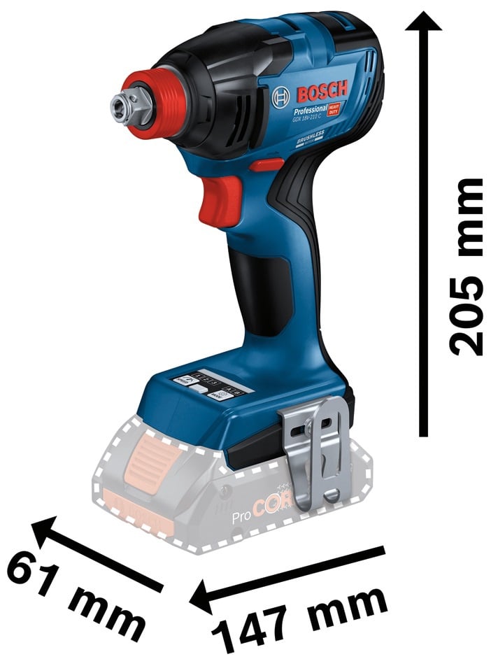 Akumuliatorinių įrankių komplektas su akumuliatoriumi Bosch Professional  06019J0204, 18 V, 4 Ah - Senukai.lt