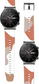 Siksniņa Hurtel Wristband for Huawei Watch GT2 Pro, brūna/balta