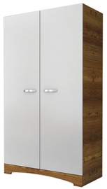 Riidekapp Kalune Design F4 526, valge/pähklipuu, 81 cm x 45.8 cm x 181 cm