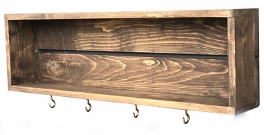 Полка Kalune Design Kitchen Shelf Aa072, ореховый, 100 мм x 700 мм x 210 мм