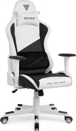 Игровое кресло SENSE7 Spellcaster Senshi Edition XL, 61 x 75 x 135 - 142 см, белый