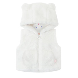 Жилет зима/осень c подкладкой, для девочек/для младенцев Cool Club Ecru CCG2700460, белый, 92 см