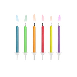 Sünnipäevaküünal Party&Deco Colored Flame, mitmevärviline, 6 tk