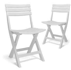 Dārza krēsls Progarden, balta, 44 cm x 41 cm x 78 cm
