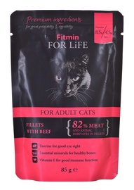 Влажный корм для кошек Fitmin For Life, говядина, 0.085 кг