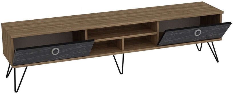 TV-laud Kalune Design Lorenz, pruun/must, 180 cm x 35.2 cm x 45.6 cm