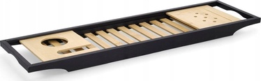 Поднос для ванны Zeller, 70 см x 3.5 см x 20 см, черный/коричневый