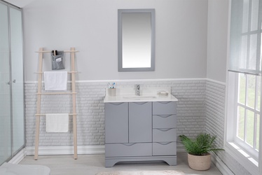 Vonios kambario komplektas Kalune Design Teton 36, pilka, 54 cm x 90 cm x 86 cm