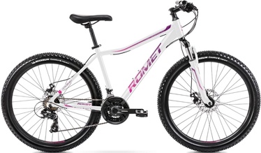 Велосипед горный Romet Jolene 6.2, 26 ″, 19" рама, белый/розовый