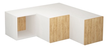 ТВ стол Kalune Design Compact, белый/дубовый, 900 мм x 920 мм x 320 мм