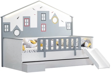 Выдвижная кровать Kalune Design Cýty G-Myy-Kor-Kay, белый/серый, 100 x 200 см