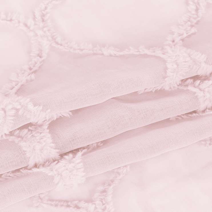 Dienas aizkari AmeliaHome Delva Pleat, rozā, 140 cm x 250 cm
