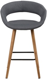 Bāra krēsls Grace, ozola/tumši pelēka, 46 cm x 55 cm x 88.5 cm
