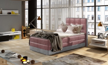 Кровать Aster Monolith 63, Monolith 84, 90 x 200 cm, розовый, с матрасом, с решеткой