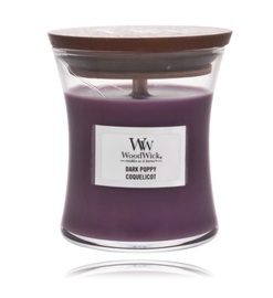 Svece aromātiskā WoodWick Dark Poppy, 65 h, 275 g, 98 mm x 120 mm