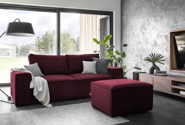 Dīvāns Silla Velvetmat 25, sarkana, 104 x 260 cm x 96 cm