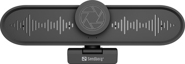 Veebikaamera Sandberg All-in-1 ConfCam 4K 4Mic, must, CMOS