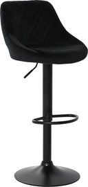 Bāra krēsls OTE Omega OTE-STOLEK-OMEGA-VELVET-CZAR, matēts, melna, 45 cm x 48 cm x 94 - 114 cm
