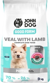 Sausā suņu barība John Dog Good Form Puppy Veal & Lamb, jēra gaļa/teļa gaļa, 3 kg