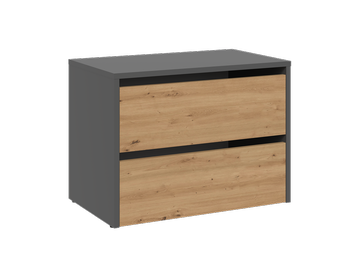 Обувной шкаф Top E Shop Modo, дубовый/антрацитовый, 60 см x 36 см x 44 см