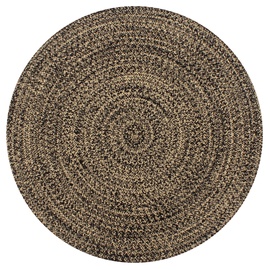 Ковер VLX Handmade Jute 133725, коричневый/черный, 90 см x 90 см