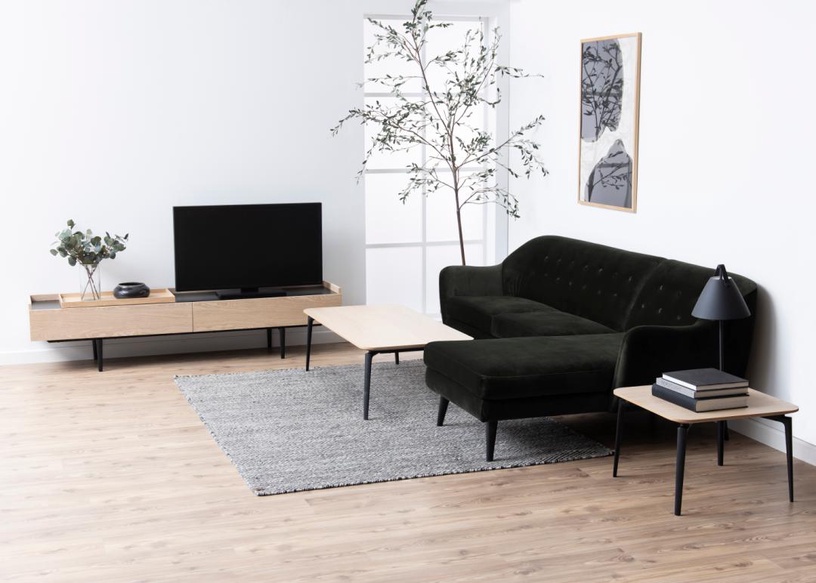 TV-laud Connect, must/tamm, 200 cm x 42 cm x 45.5 cm