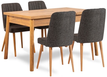 Ēdamistabas komplekts Kalune Design Costa 1053 - 1 A, priedes/antracīts