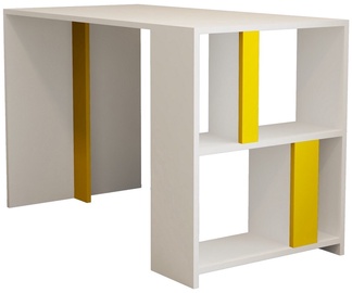 Galds Kalune Design Lima, balta/dzeltena