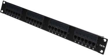 Коммутационная панель Extralink 24-Port CAT5E UTP Patch, черный
