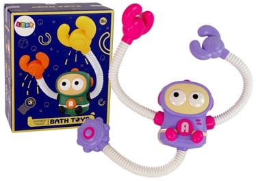 Vonios žaislas Lean Toys Cosmonaut Crab 11507, balta/violetinė