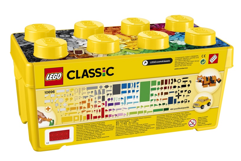 Konstruktor LEGO® Classic keskmise suurusega vahva mängukast 10696, 484 tk