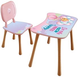 Комплект мебели для детской комнаты Kalune Design PSTK03-CHR-SET, розовый/дерево