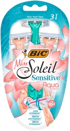 Skustuvas Bic Miss Soleil 3 Sensitive Aqua Colours, 3 vnt